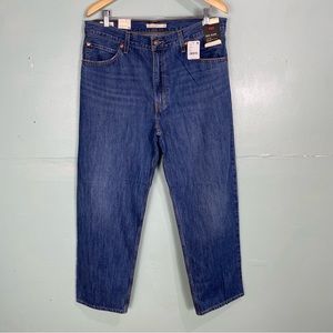 Levi’s Free People Dad Jean Blue Sz 32X30 Straight Leg Loose High Waisted NWOT